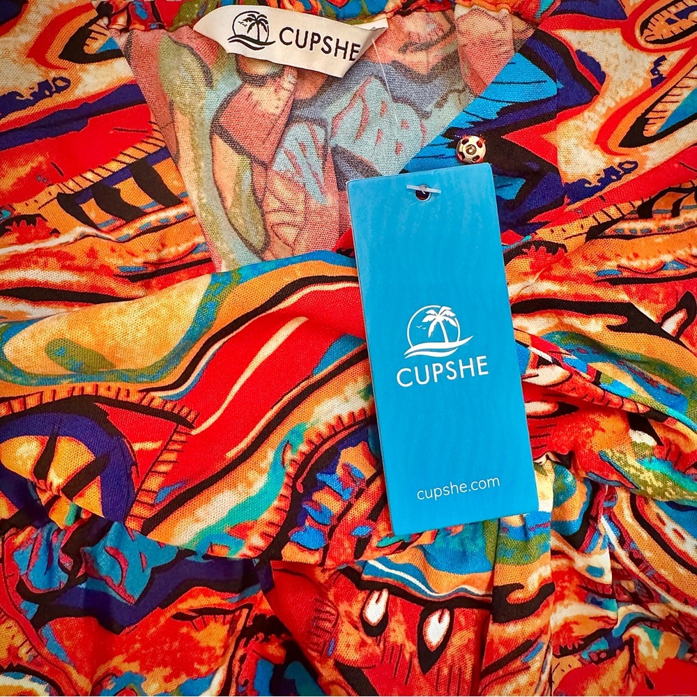 Cupshe Abstract Rhythm Vibrant Multicolor Maxi Dress - Picture 11 of 11